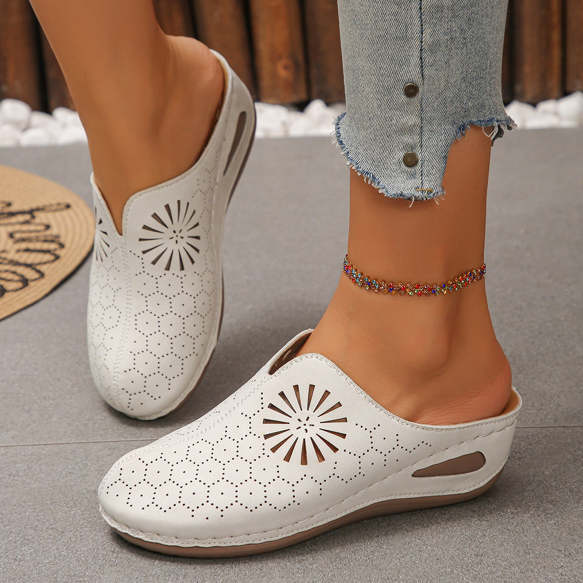🔥Last Day Sale 60%🔥Comfortable Closed-toe Breathable Wedge Sandals