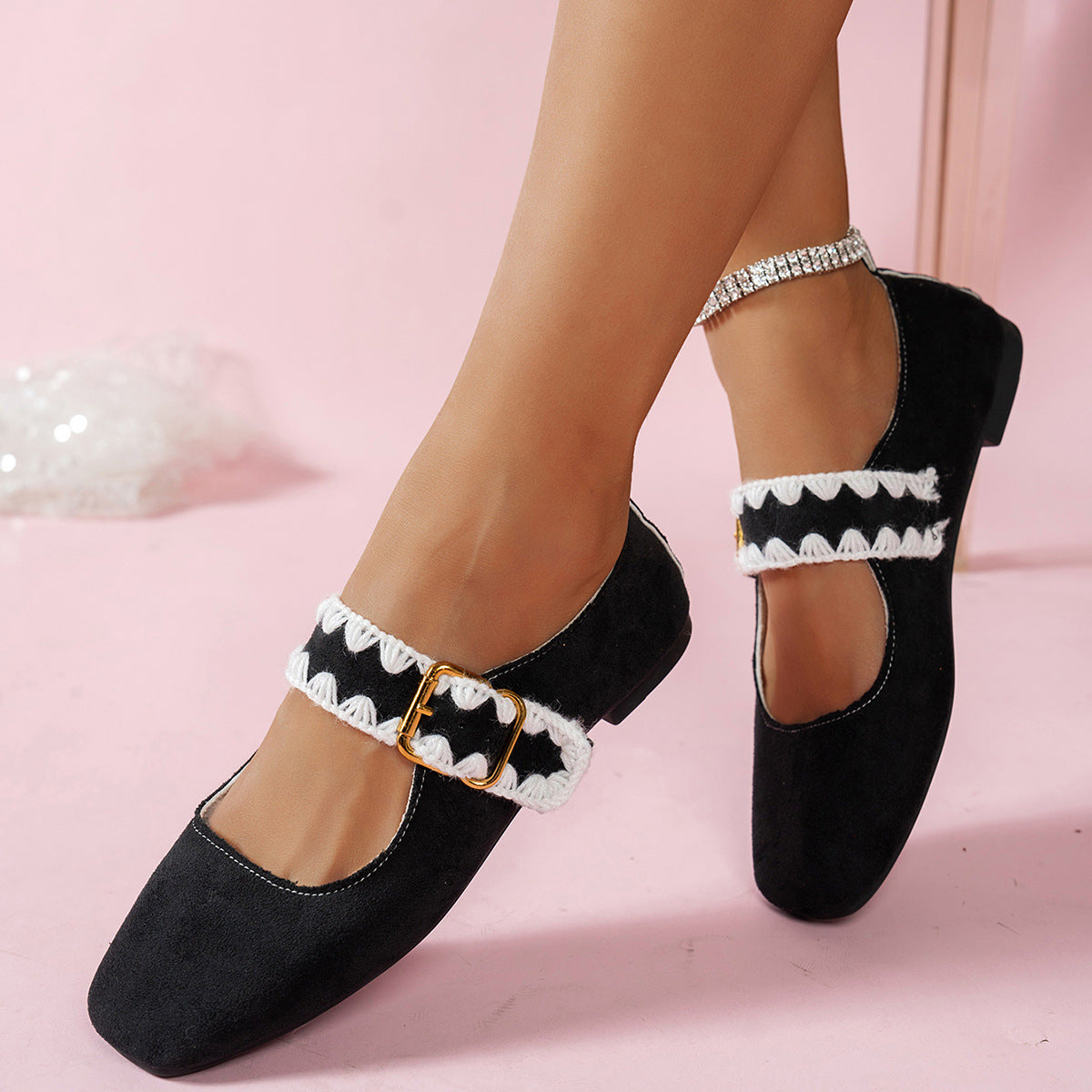 🔥Last Day Sale 60% OFF🔥Women's Burgundy Mary Jane Flats – Vintage Sweet Shoes