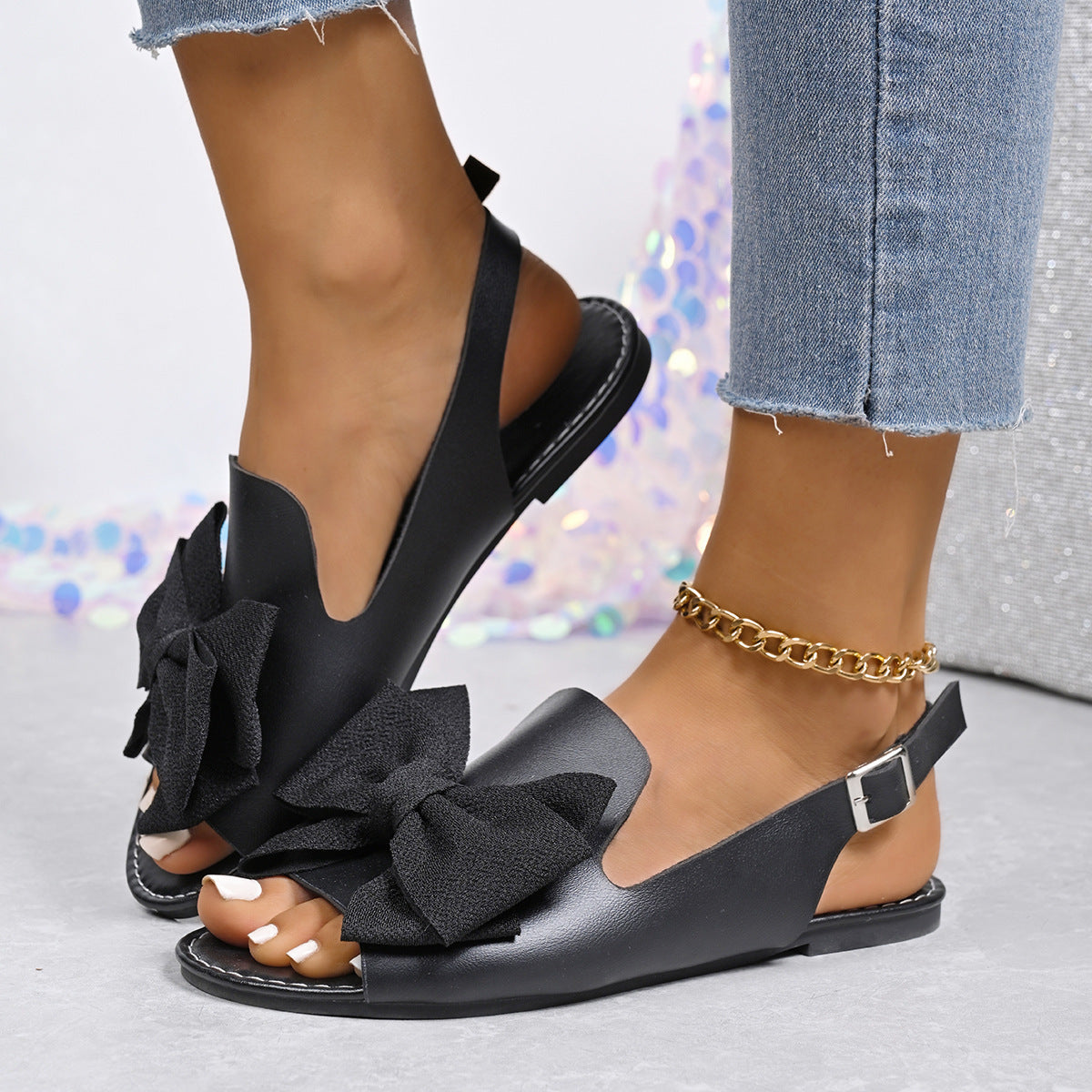 🔥Best Seller-Last Day Sale 60% OFF🔥Women's Fashion Flat Mule Flower Sandals