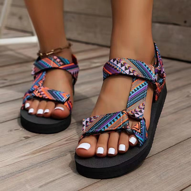 Women Bohemian Lightweight Thick Sole Sandals