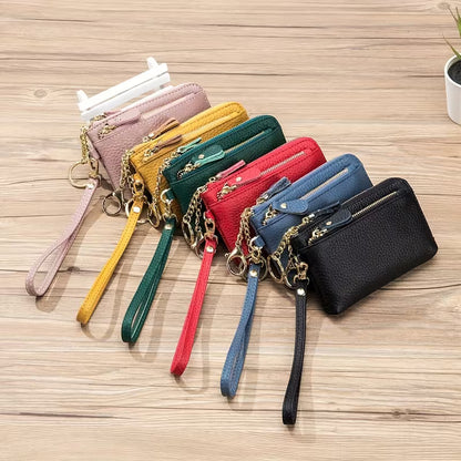 LuxeZip™ Multi-Pocket Leather Wristlet Wallet