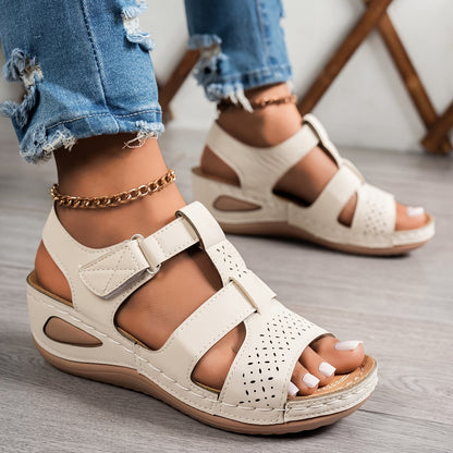 Trendy Wedge-Heeled Sandals with a Thick Sole