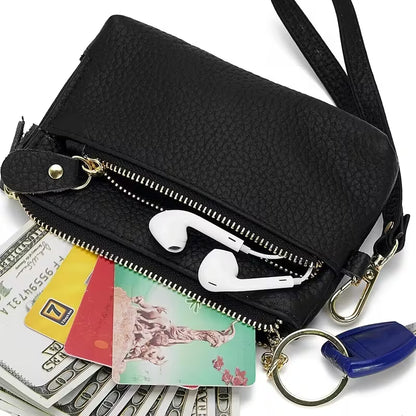 LuxeZip™ Multi-Pocket Leather Wristlet Wallet