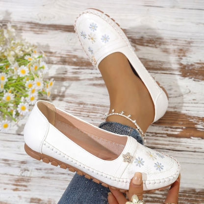 Vintage Floral Moccasin Loafers