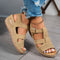 Trendy Wedge-Heeled Sandals with a Thick Sole