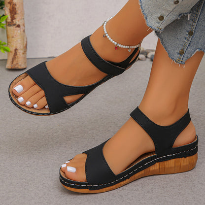 🔥Best Seller-Last Day Sale 60% OFF🔥Vintage Print Wedge Sandals for Women