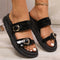 🔥Last Day Sale 60% OFF🔥 Flat Double Buckle Straps Slide Sandals for Women