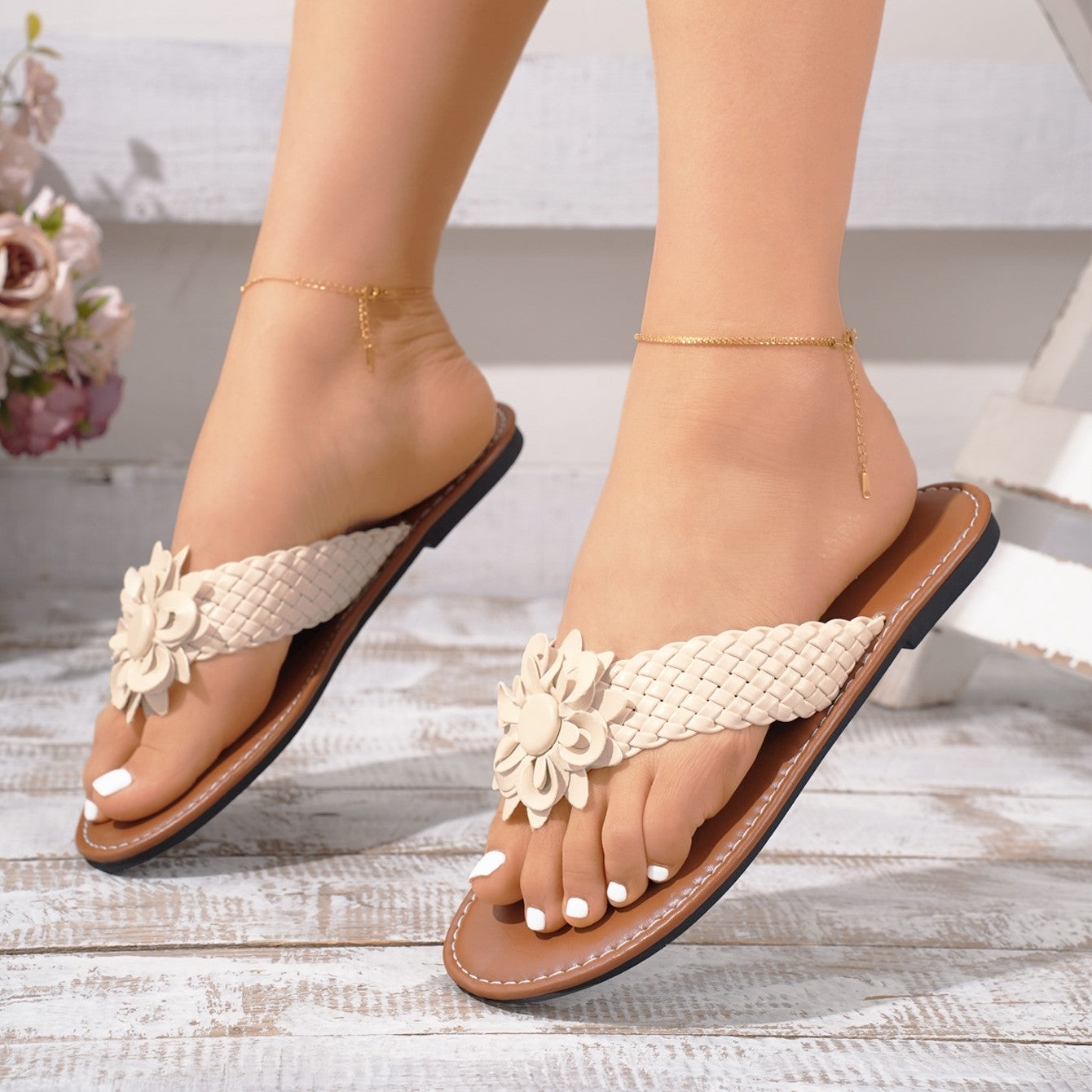 🔥Best Seller-Last Day Sale 60% OFF🔥Floral Flip Flops: Summer Comfort Slides