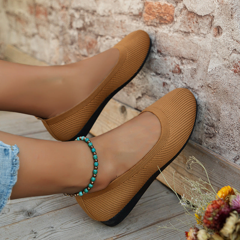 Women's Spring Summer Flat Shoes Round Toe,Comfortable