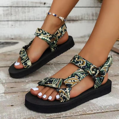 Women Bohemian Lightweight Thick Sole Sandals