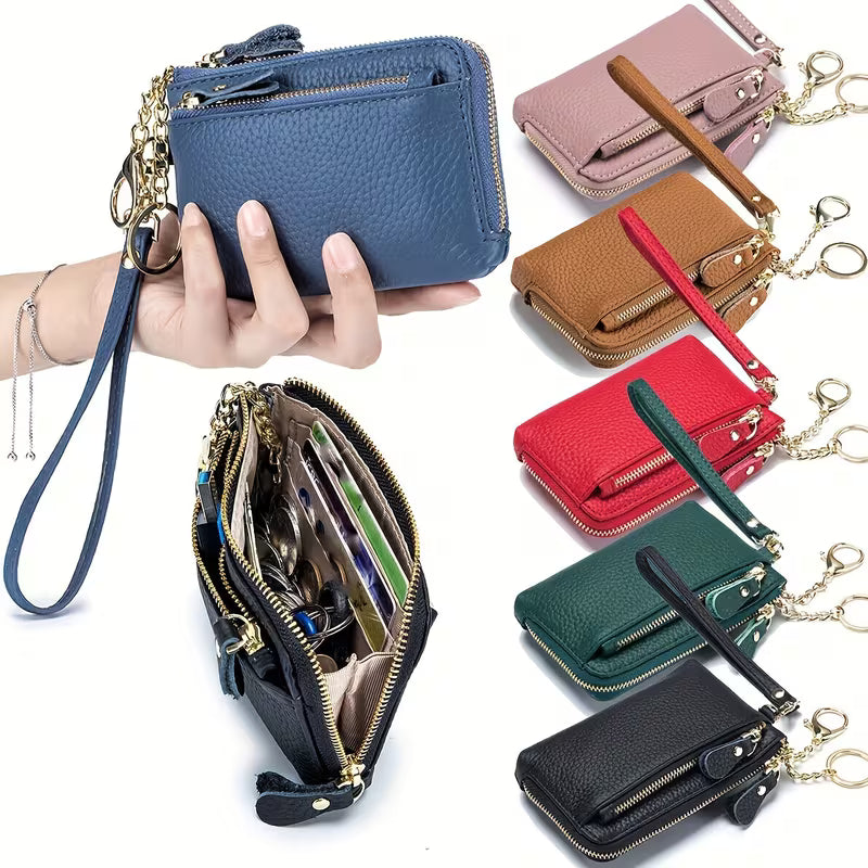 LuxeZip™ Multi-Pocket Leather Wristlet Wallet