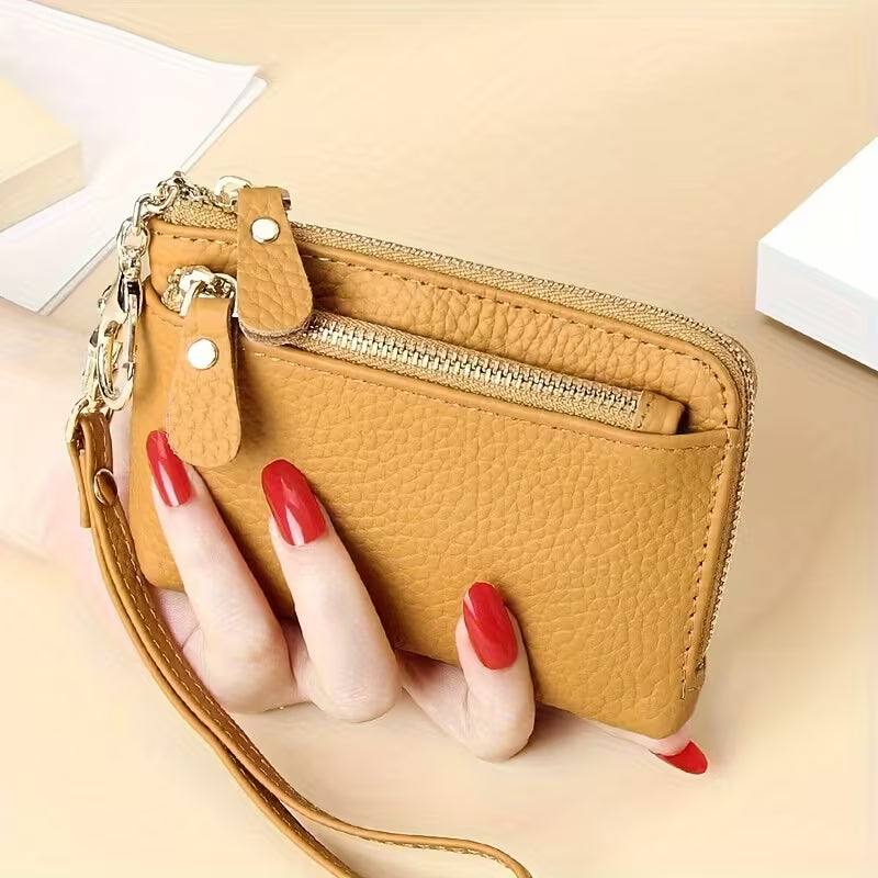 LuxeZip™ Multi-Pocket Leather Wristlet Wallet