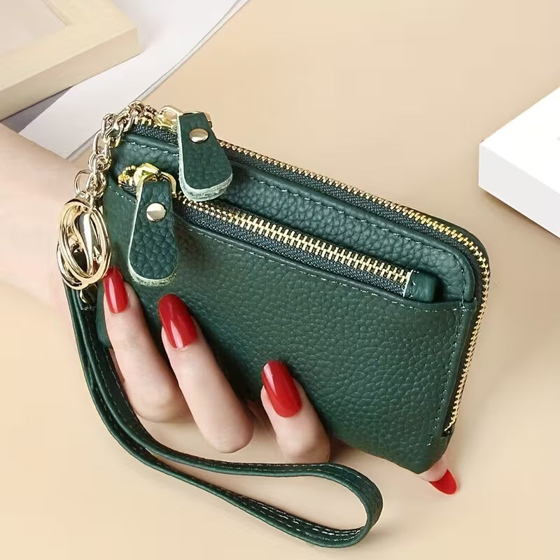 LuxeZip™ Multi-Pocket Leather Wristlet Wallet